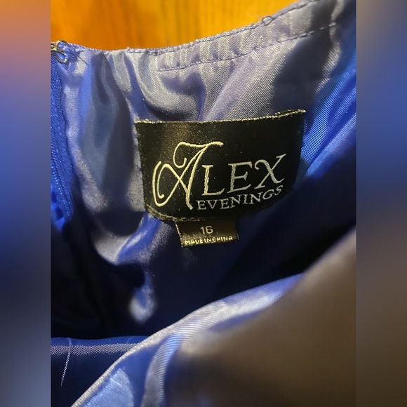 Alex Evenings One Shoulder Pleated Formal Evening Dress Prom Pageant Wedding - Picture 6 of 9